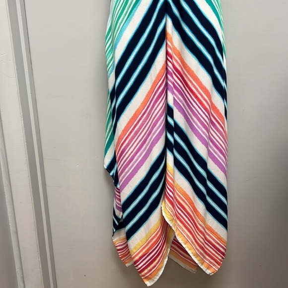 Tommy Bahama Rainbow Chevron Maxi Scarf Dress Swim Cover-Up Size L/XL - Picture 4 of 11